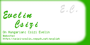 evelin csizi business card